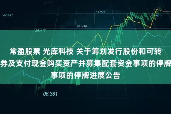 常盈股票 光库科技 关于筹划发行股份和可转换公司债券及支付现金购买资产并募集配套资金事项的停牌进展公告